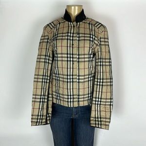 Burberry London Nova Check Reversible Quilted Jacket Approx Size 8 reg